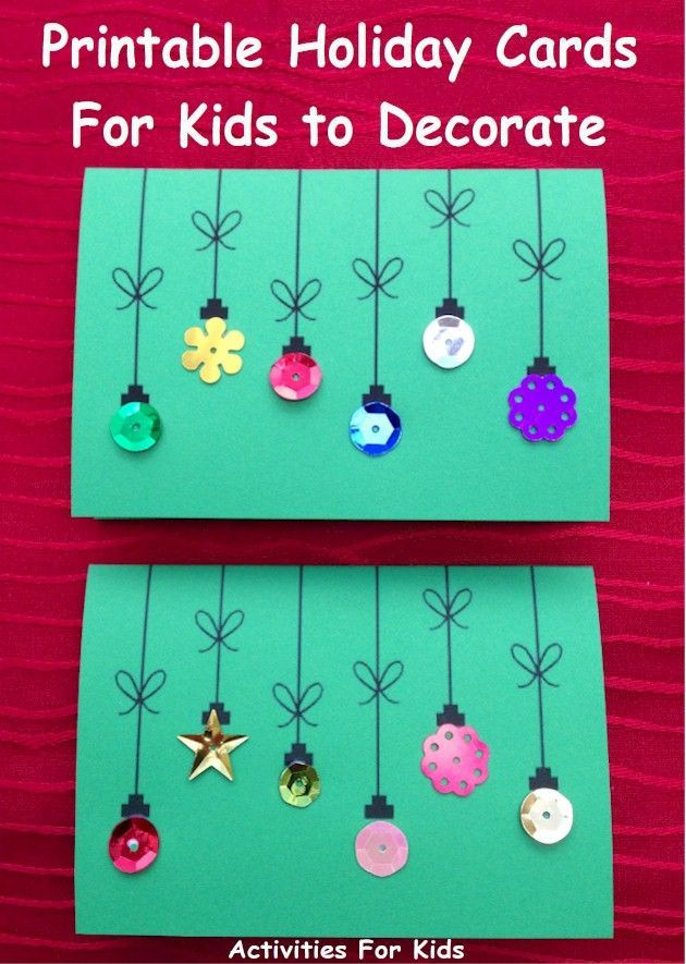 Easy Crafts And Free Printables For Xmas Cards For Kids To Make
 1534 best December Teaching Activities images on Pinterest