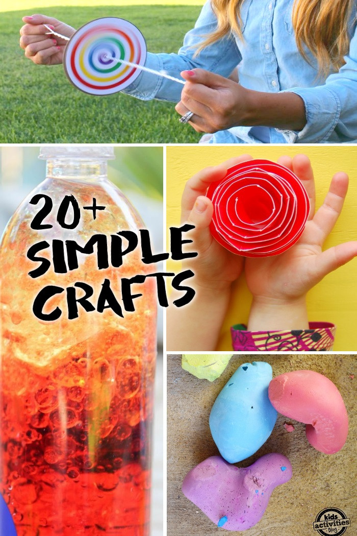 Easy Crafts For Toddlers
 20 Simple Crafts Kids can Make with only 2 3 Supplies