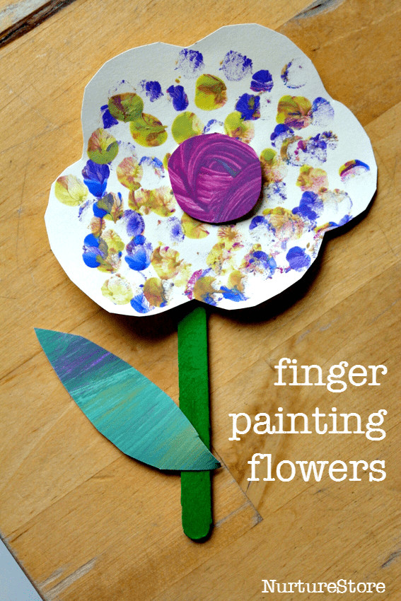 Easy Crafts For Toddlers
 Finger painting flower craft for toddlers NurtureStore