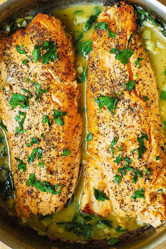 Easy Fish Recipes
 Trout with Garlic Lemon Butter Herb Sauce Julia s Album