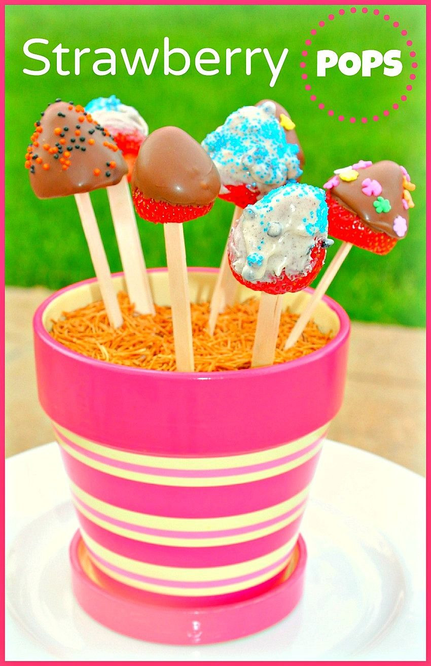 Easy Kid Friendly Desserts
 Strawberry Pops – Easy Kid friendly and Elegant dessert