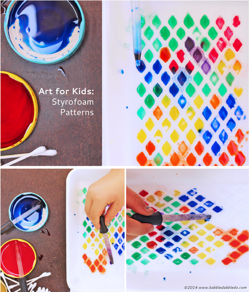Easy Kids Activities
 Art Activities for Kids Styrofoam Patterns