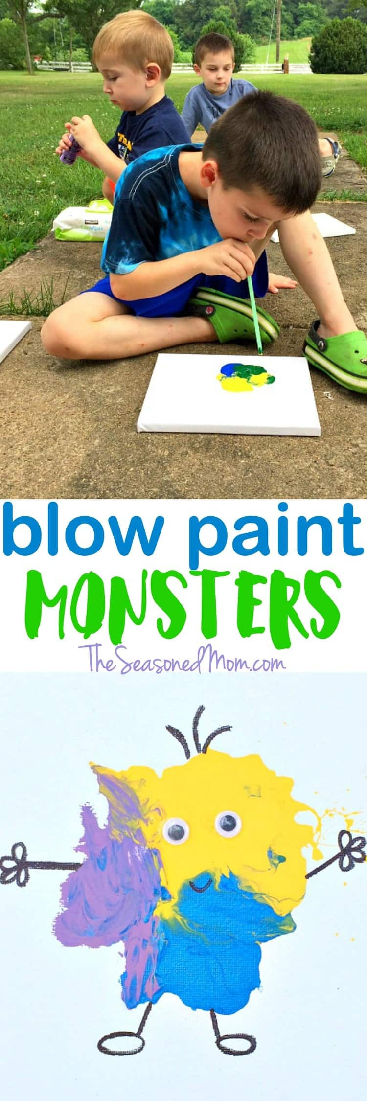 Easy Kids Activities
 Easy Art Activity for Kids Blow Paint Monsters The