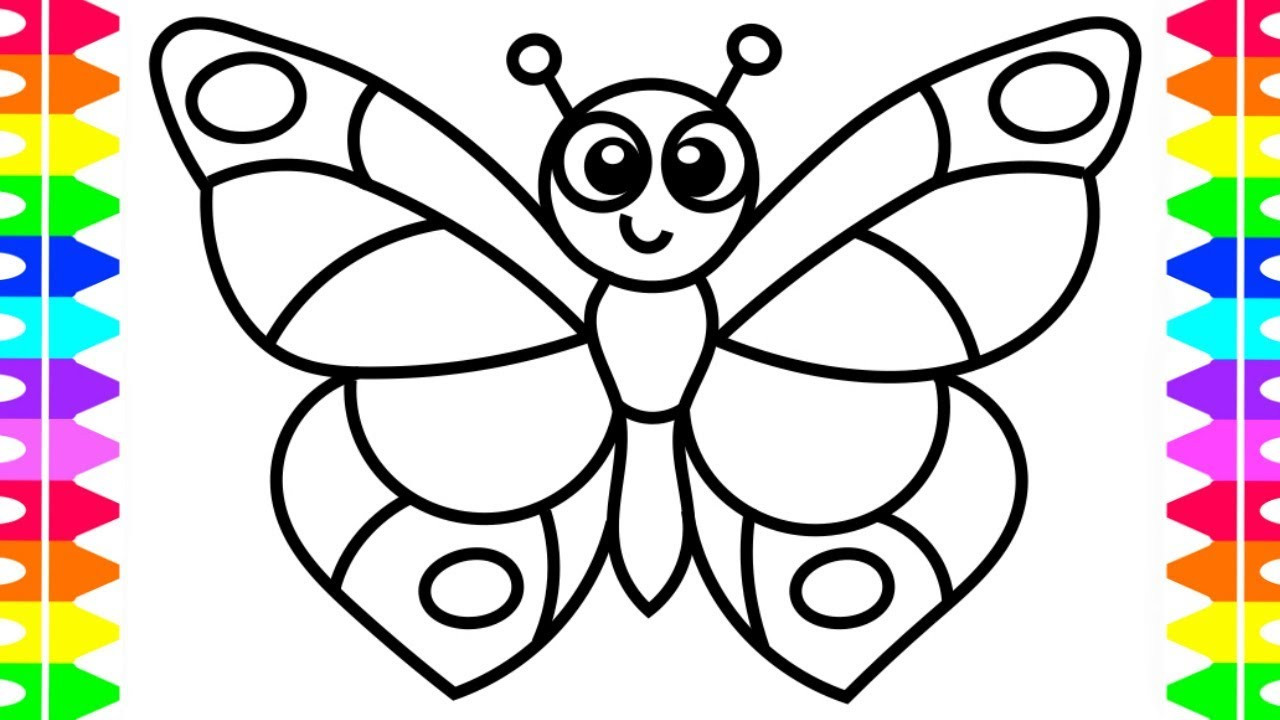 Easy Kids Coloring Pages
 LEARN HOW TO DRAW A BUTTERFLY EASY COLORING PAGES FOR