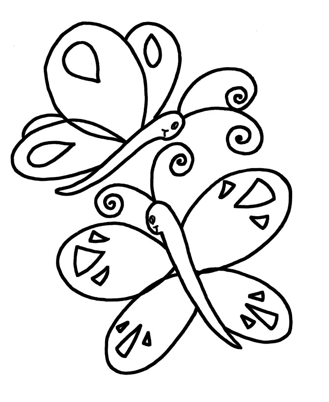 Easy Kids Coloring Pages
 Simple Angel Cliparts