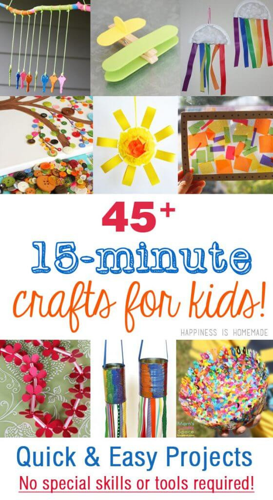 Easy Kids Projects
 45 Quick & Easy Kids Crafts that ANYONE Can Make