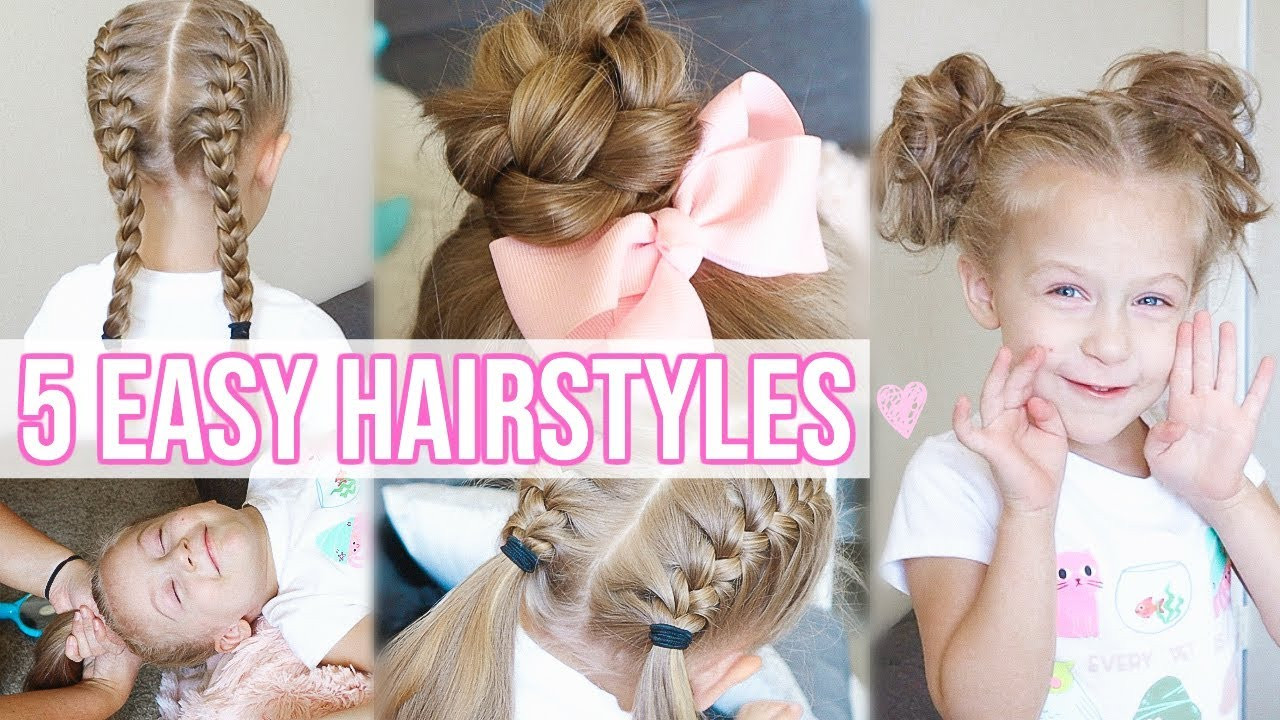 Easy Little Girl Hairstyles For School
 5 EASY HAIRSTYLES FOR LITTLE GIRLS