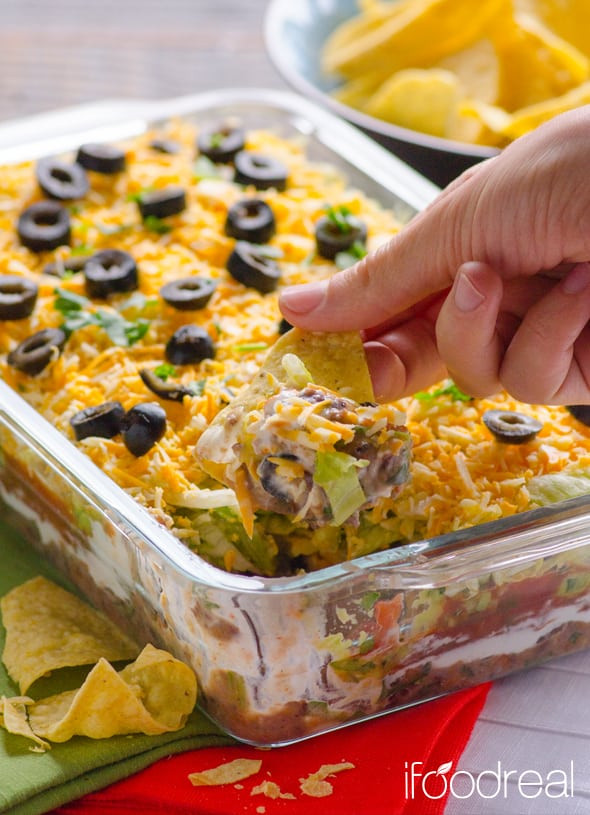 Easy Mexican Dip Recipes
 Healthy 7 Layer Dip iFOODreal Healthy Family Recipes