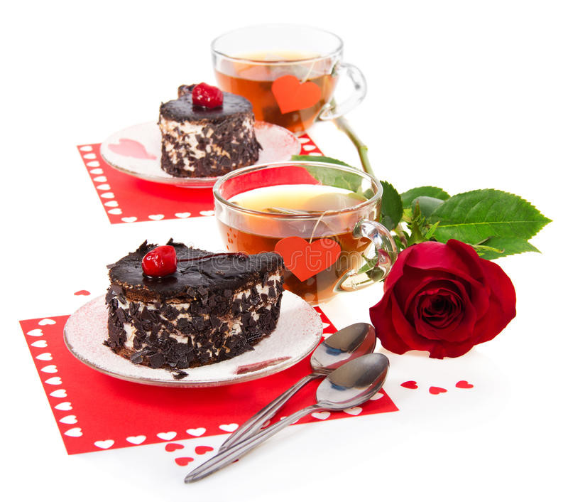 Easy Romantic Desserts For Two
 Romantic Desserts And Tea For Two People Stock