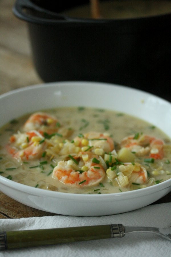 Easy Shrimp And Corn Soup Recipe
 Easy Shrimp and Corn Chowder Recipe with Chives