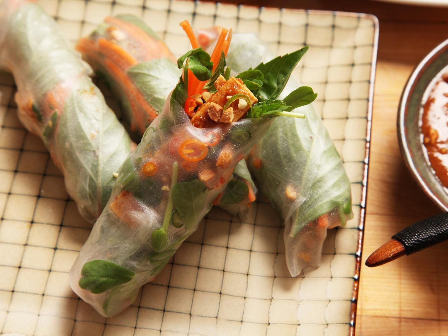 Easy Veg Recipes For Snacks
 Easy Vegan Crispy Tofu Spring Rolls With Peanut Tamarind