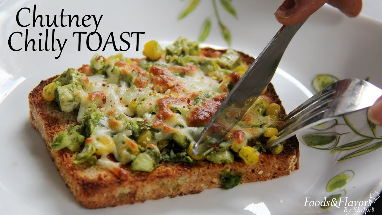 Easy Veg Recipes For Snacks
 Chutney Cheese Toast