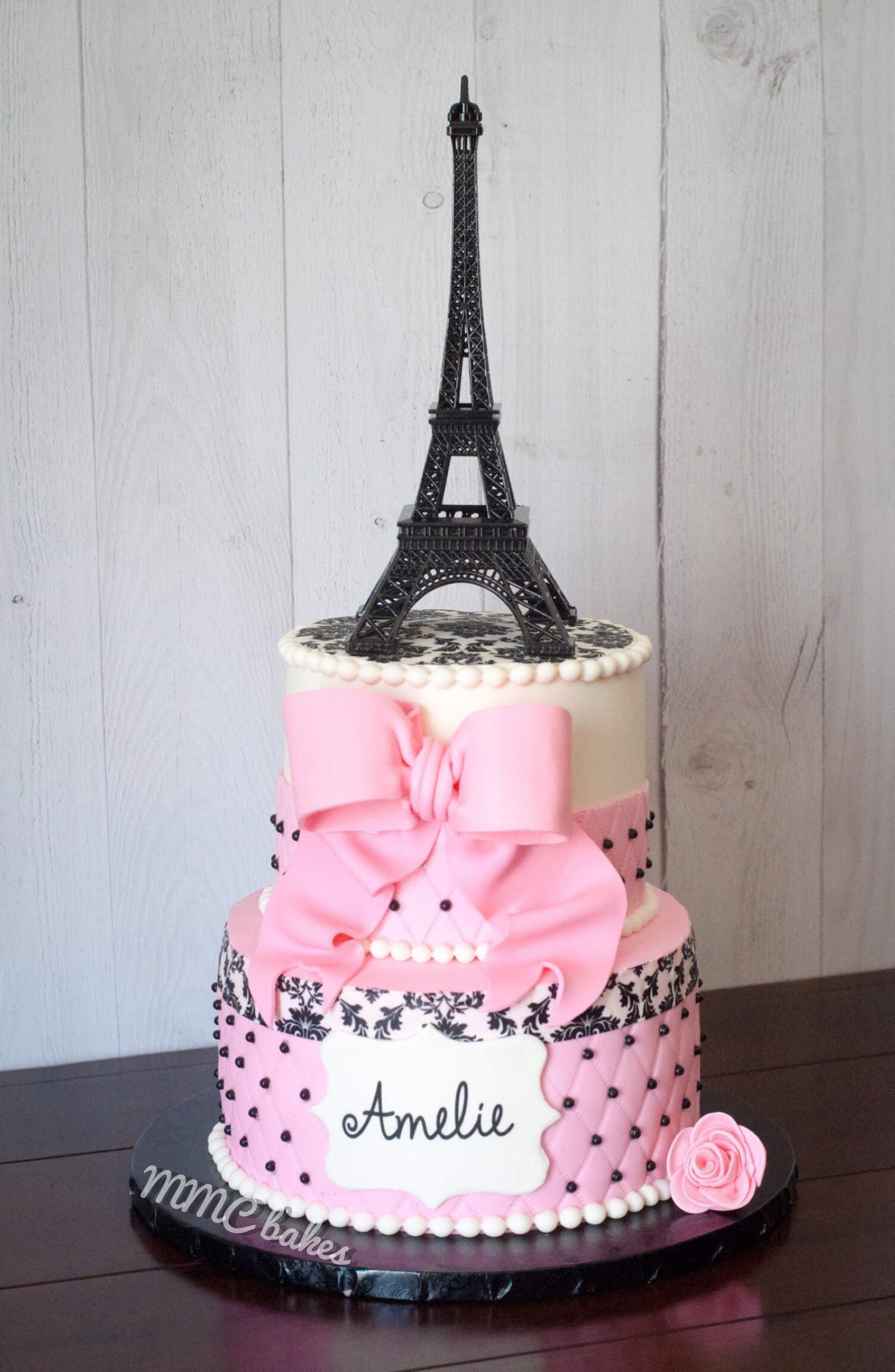 Eiffel Tower Birthday Cake
 Paris 1st Birthday Cake & Cupcakes – MMC Bakes