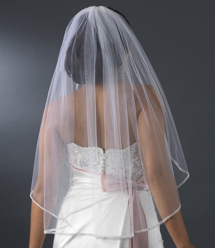 Elbow Length Wedding Veils
 Bridal Wedding Single Layer Elbow Length Veil 1527