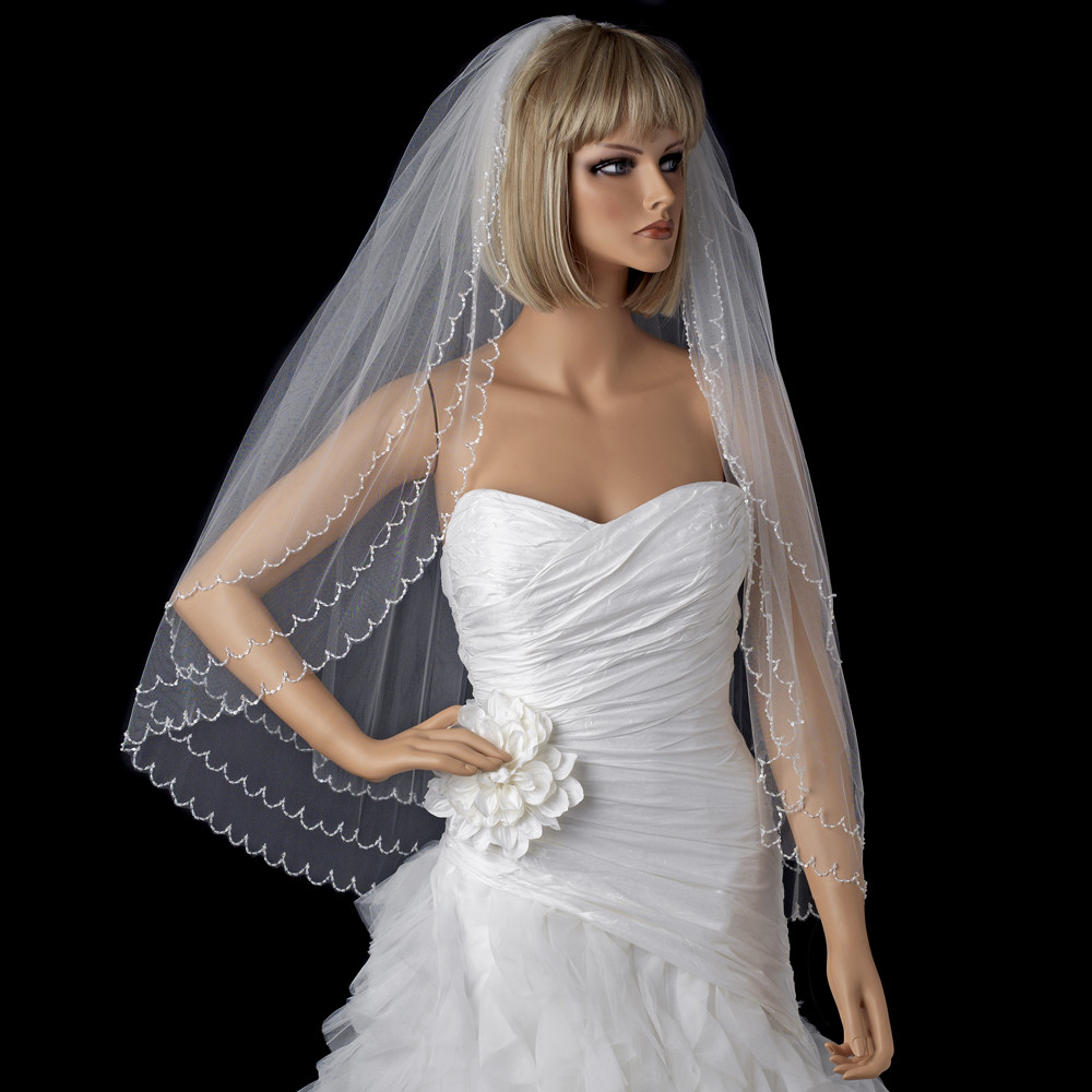 Elbow Length Wedding Veils
 Elegant Couture Elbow Length Veil Elegant Bridal Hair
