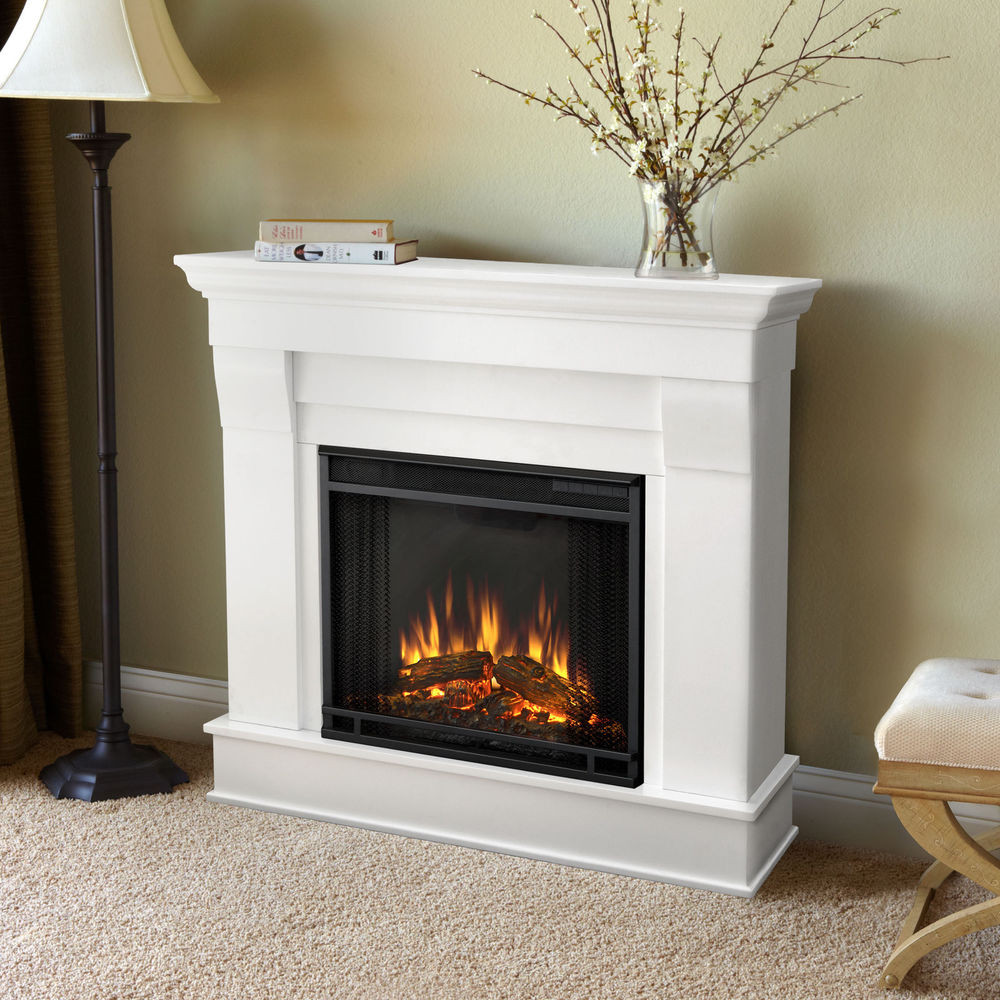 Electric Fireplace Picture
 Real Flame White Chateau Electric Fireplace