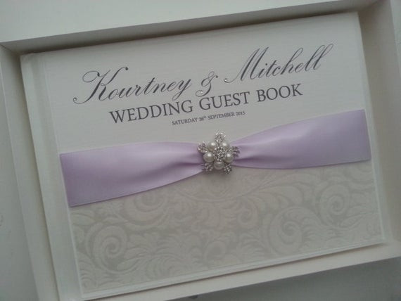 Elegant Wedding Guest Books
 Elegant Handmade Personalised Wedding Guest Book luxury