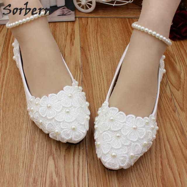 Elegant Wedding Shoes
 Sorbern Elegant Bridal Wedding Shoes White 2018 Ankle