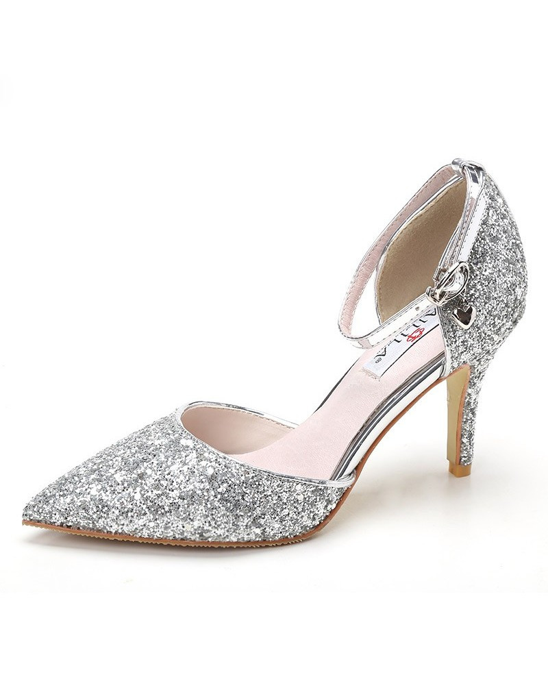 Elegant Wedding Shoes
 Elegant Strappy Silver Prom Wedding Shoes For 2018 Spring