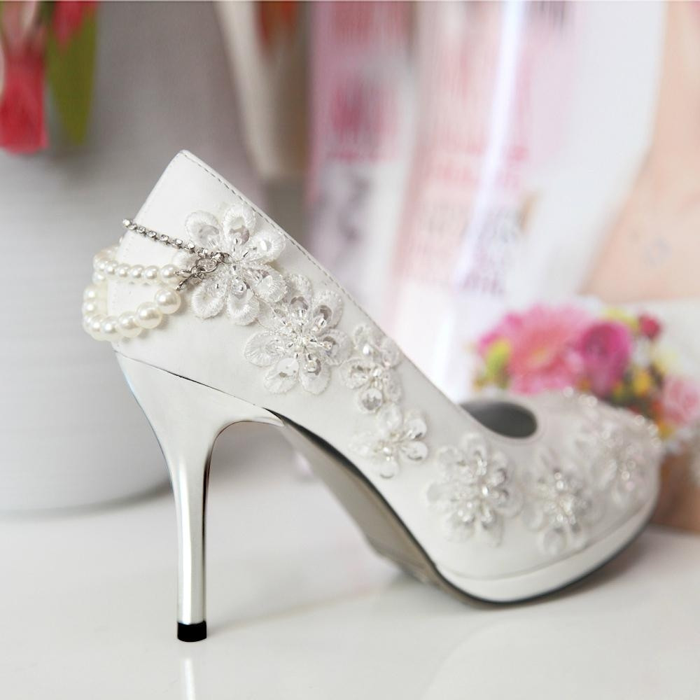 Elegant Wedding Shoes
 Elegant Pearl Ivory Bridal Shoes L A089 MINGMEN China