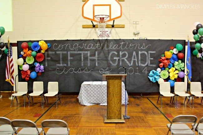 Elementary Graduation Party Ideas
 Dimples and Tangles 5TH GRADE GRADUATION SCHOOL GYM