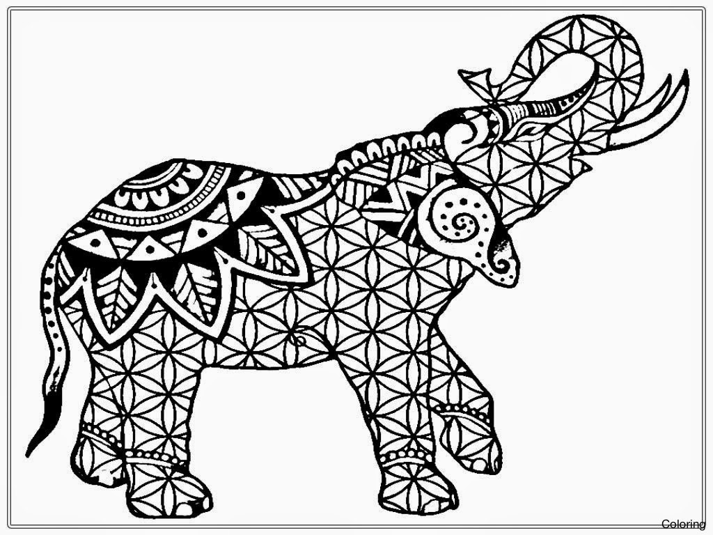 Elephant Adult Coloring Pages
 Elephant Mandala Coloring Pages Collection