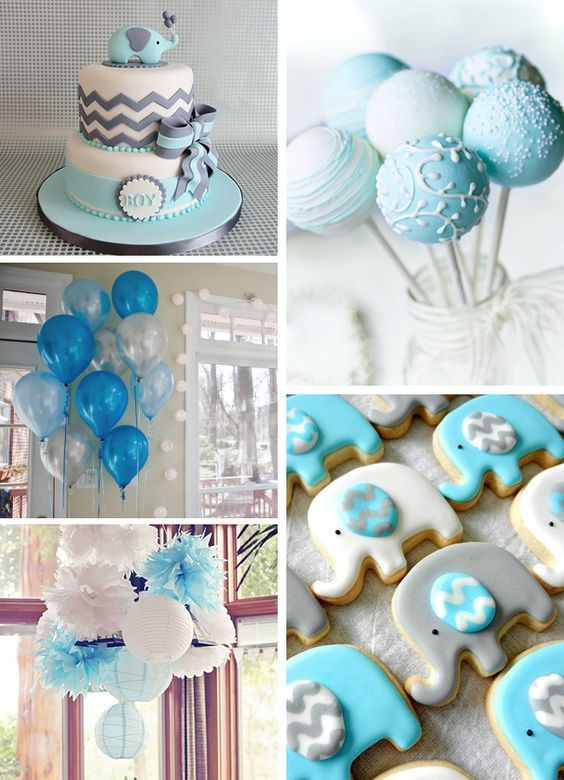 Elephant Decor For Baby Shower
 Blue Elephant Baby Shower Ideas in 2019