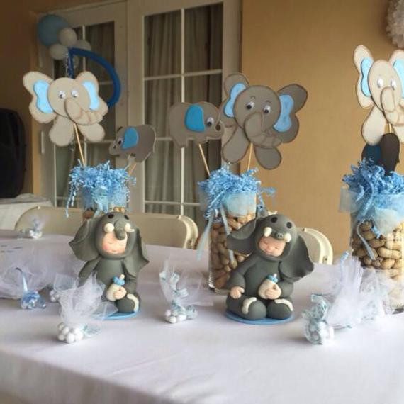 Elephant Decor For Baby Shower
 Elephant Theme Baby Shower paper cut outs for vases
