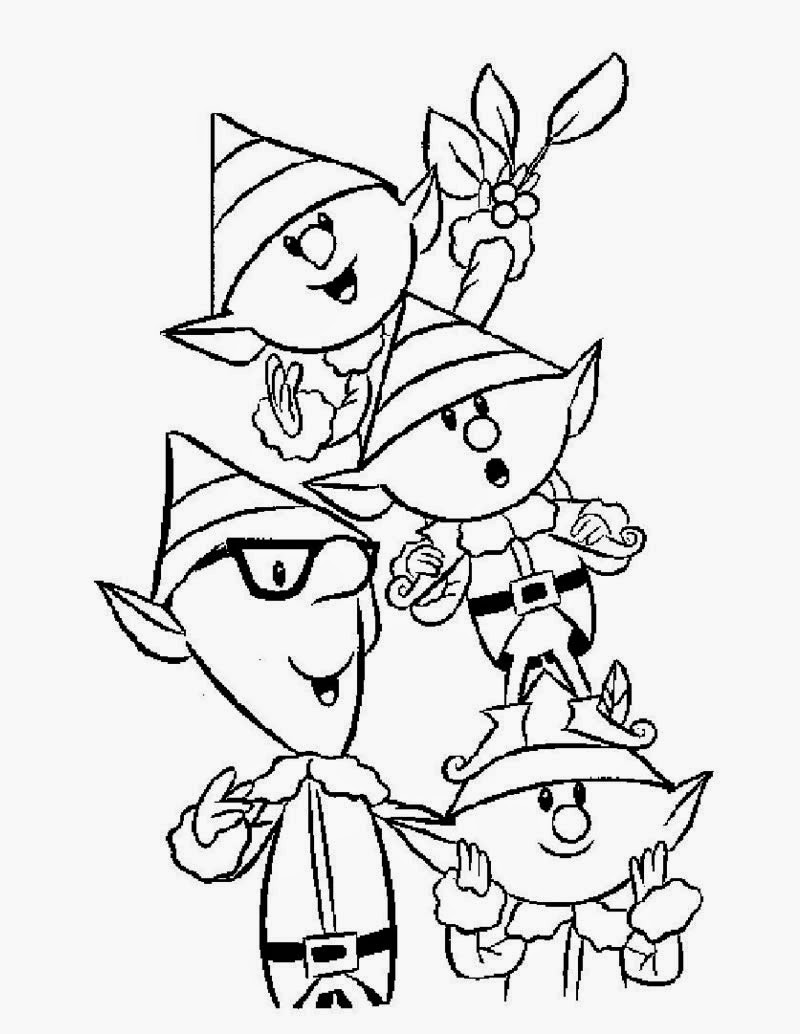 Elf Coloring Pages Printable
 Coloring Pages Christmas Elf Coloring Pages Free and