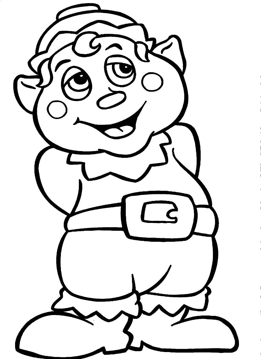 Elf Coloring Pages Printable
 Free Printable Elf Coloring Pages For Kids