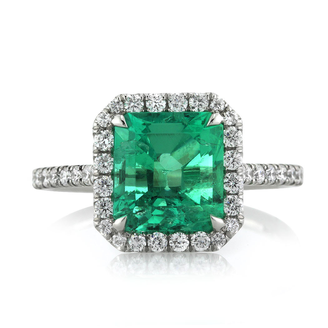 Emerald And Diamond Wedding Band
 2 84ct Emerald and Diamond Engagement Ring