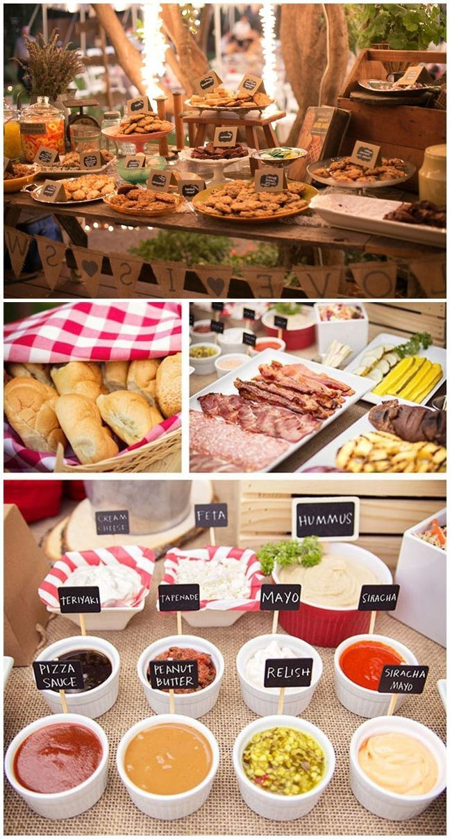Engagement Party Cookout Ideas
 How beautiful is this backyard BBQ table setting Display