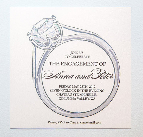 Engagement Party Invitation Ideas
 Fabulous Diamond Ring Engagement Party Ideas B Lovely