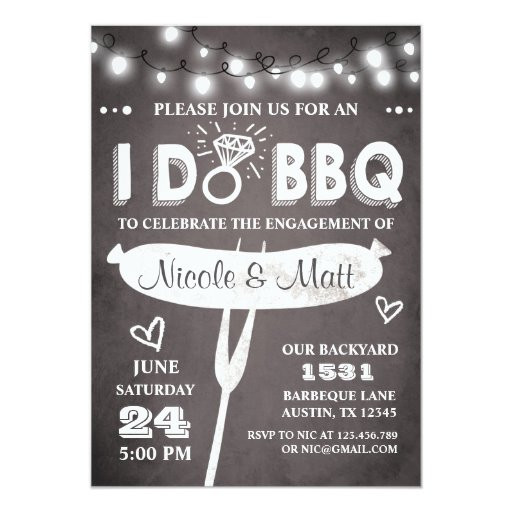 Engagement Party Invites Ideas
 I Do BBQ Engagement Party Invitation Rehearsal