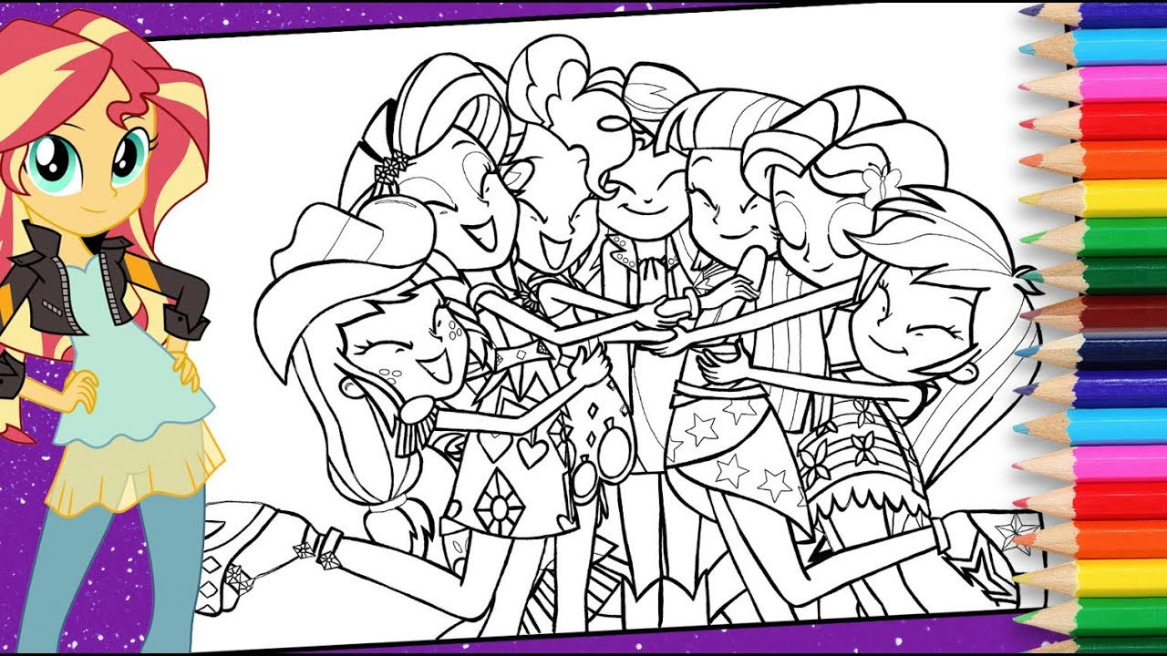 Equestria Girls Coloring Book
 My little Pony Equestria girls coloring pages MLP EG