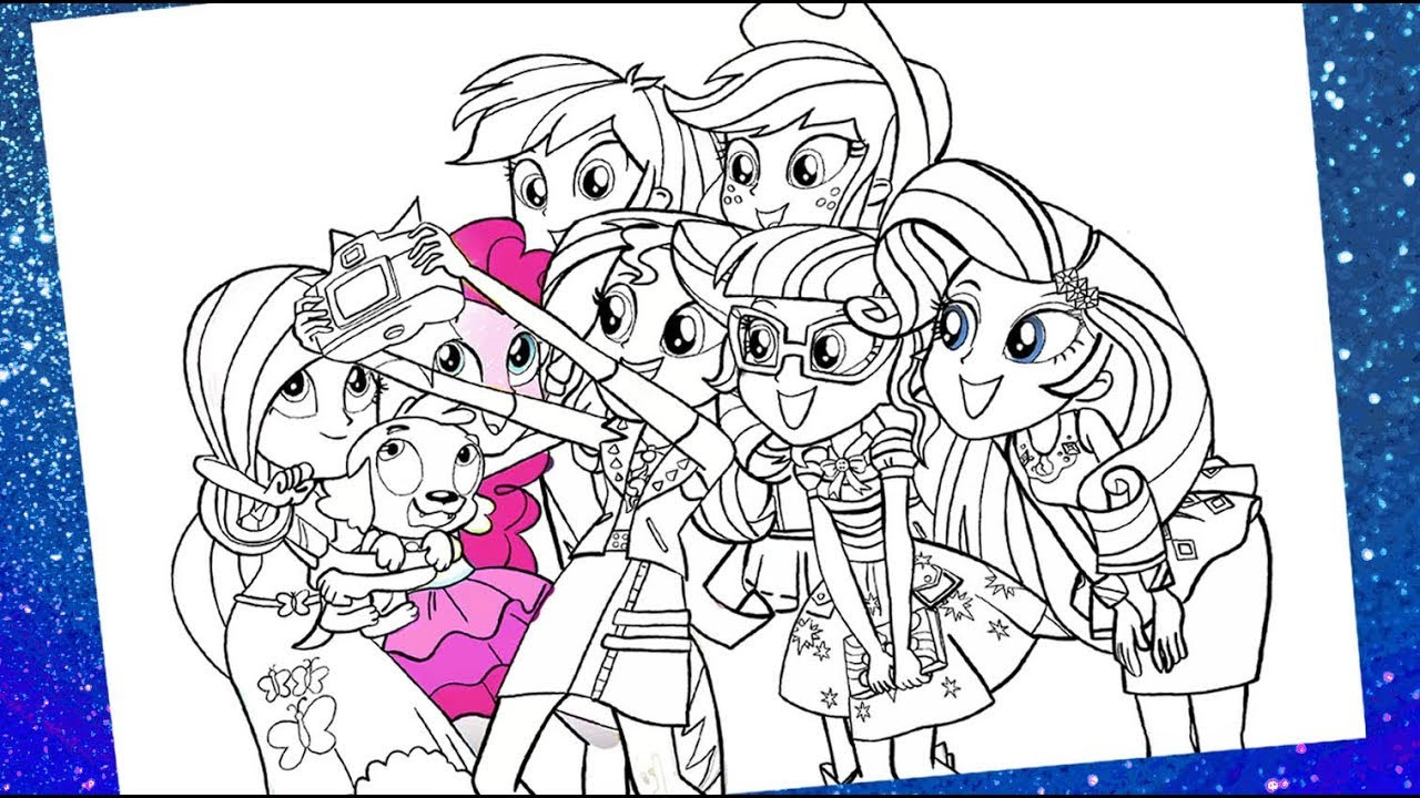 Equestria Girls Coloring Book
 My little pony Equestria girls coloring pages for kids