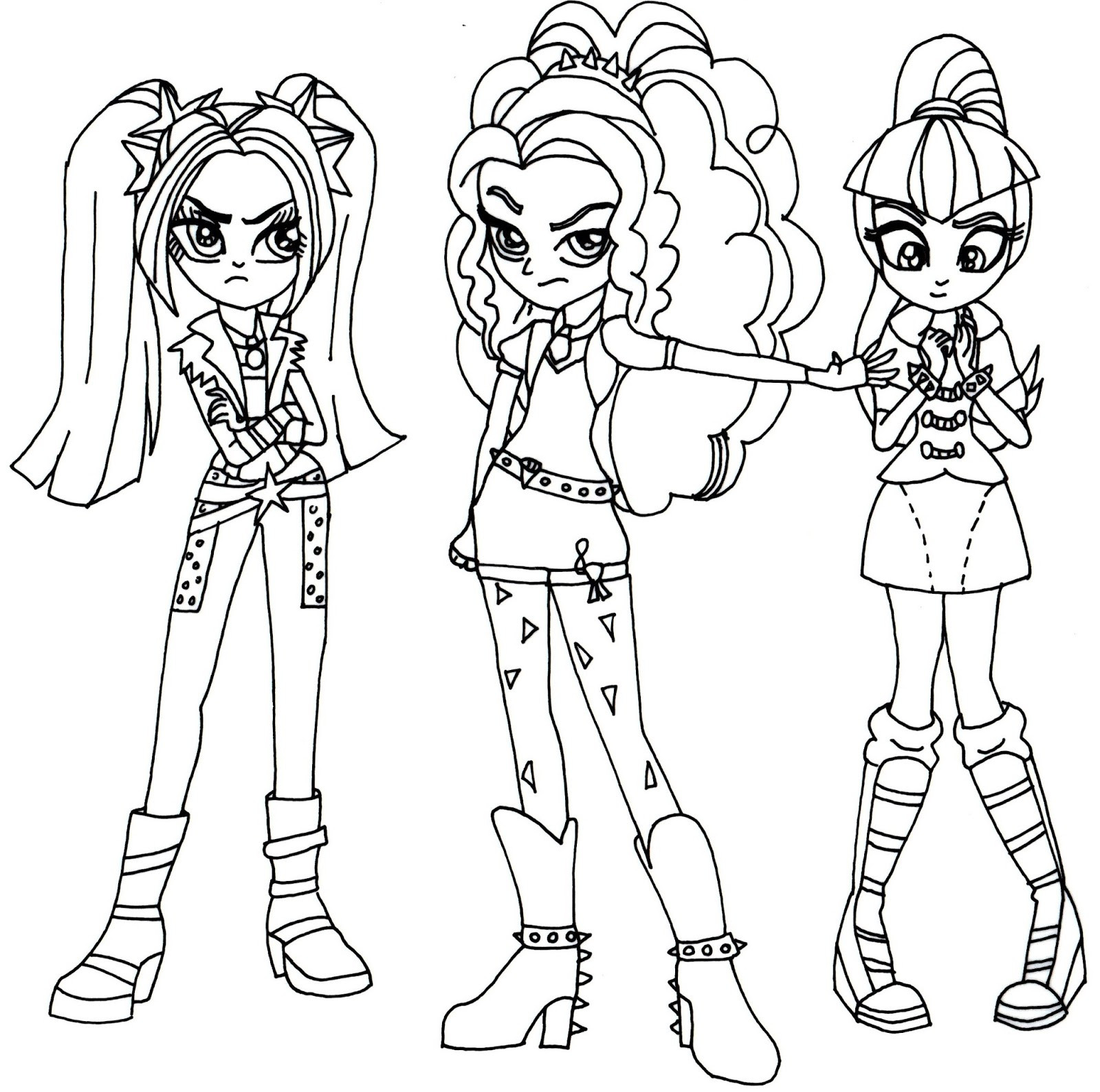 Equestria Girls Coloring Pages
 Free Printable My Little Pony Coloring Pages Villain in