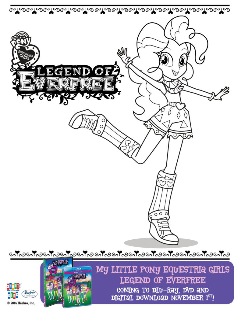 Equestria Girls Pinkie Pie Coloring Pages
 My Little Pony Equestria Girls Legend Everfree FREE