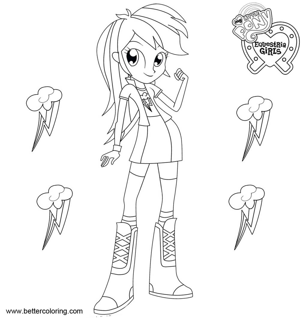 Equestria Girls Rainbow Dash Coloring Pages
 Rainbow Dash From Equestria Girls Coloring Page Coloring Pages