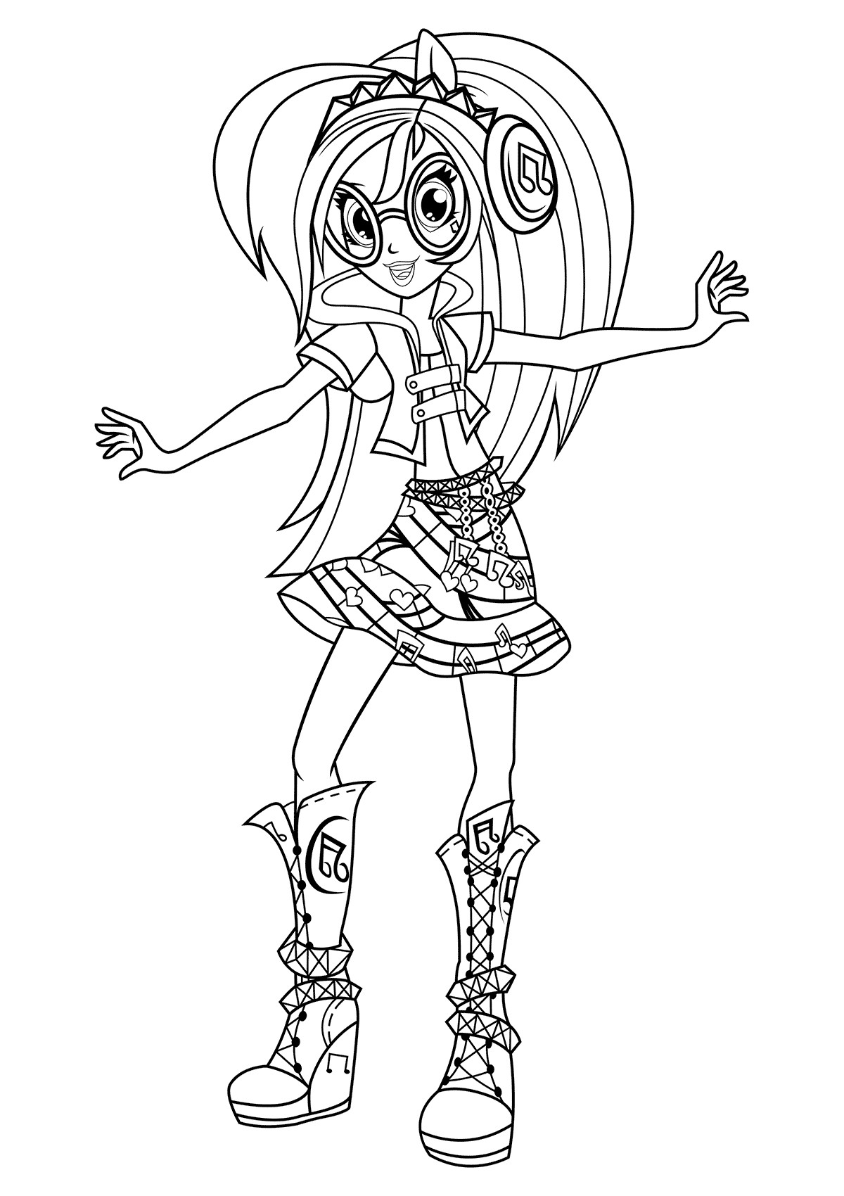 equestria girls rainbow rocks coloring pages