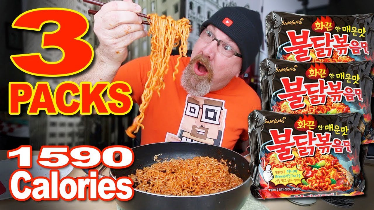 Extreme Spicy Noodles
 EXTREME SPICY NOODLE CHALLENGE X3 PACKS 🔥 MUKBANG 먹방