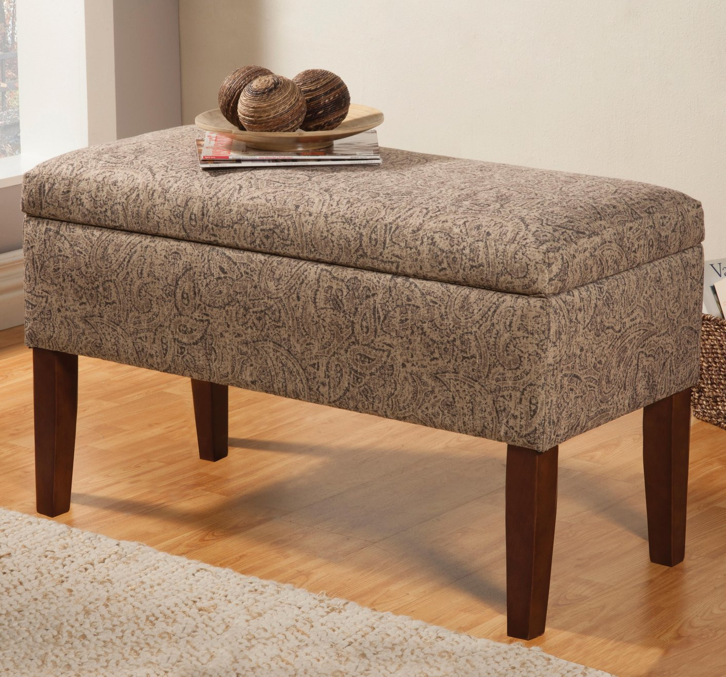 Fabric Bench With Storage
 Beige Fabric Storage Bench Steal A Sofa Furniture Outlet