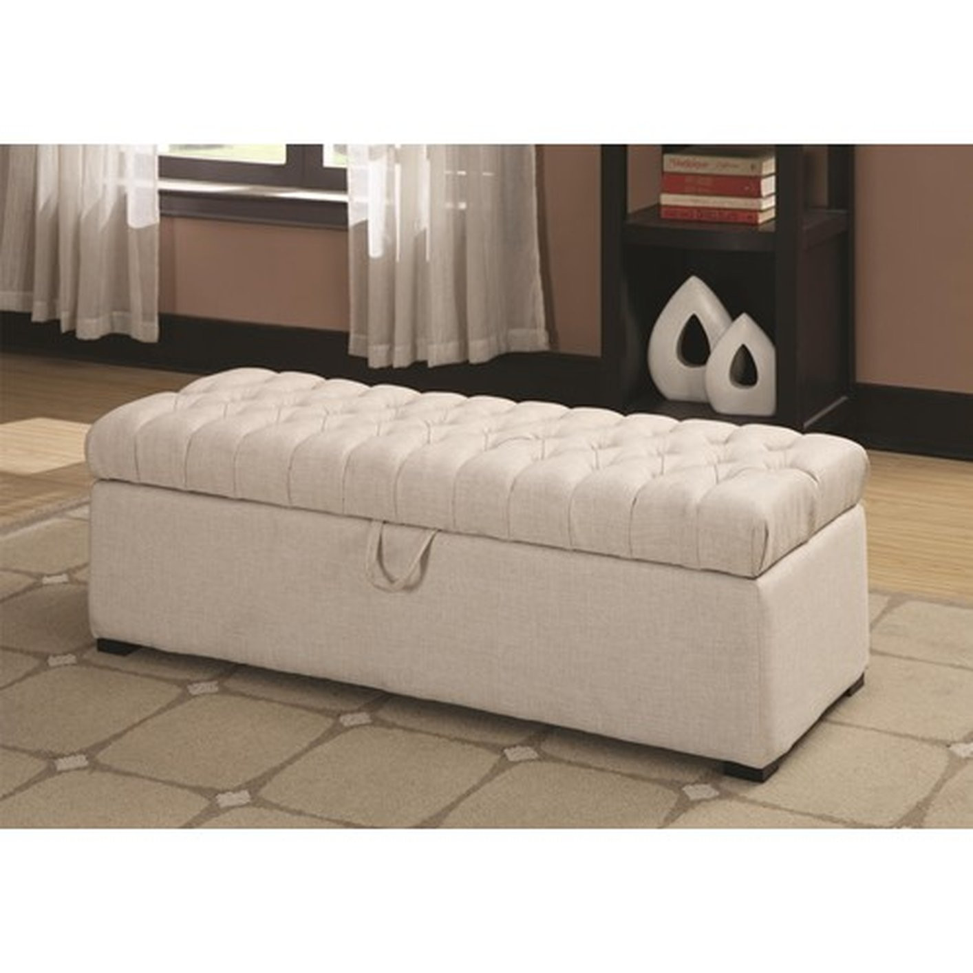 Fabric Bench With Storage
 White Fabric Storage Bench Steal A Sofa Furniture Outlet