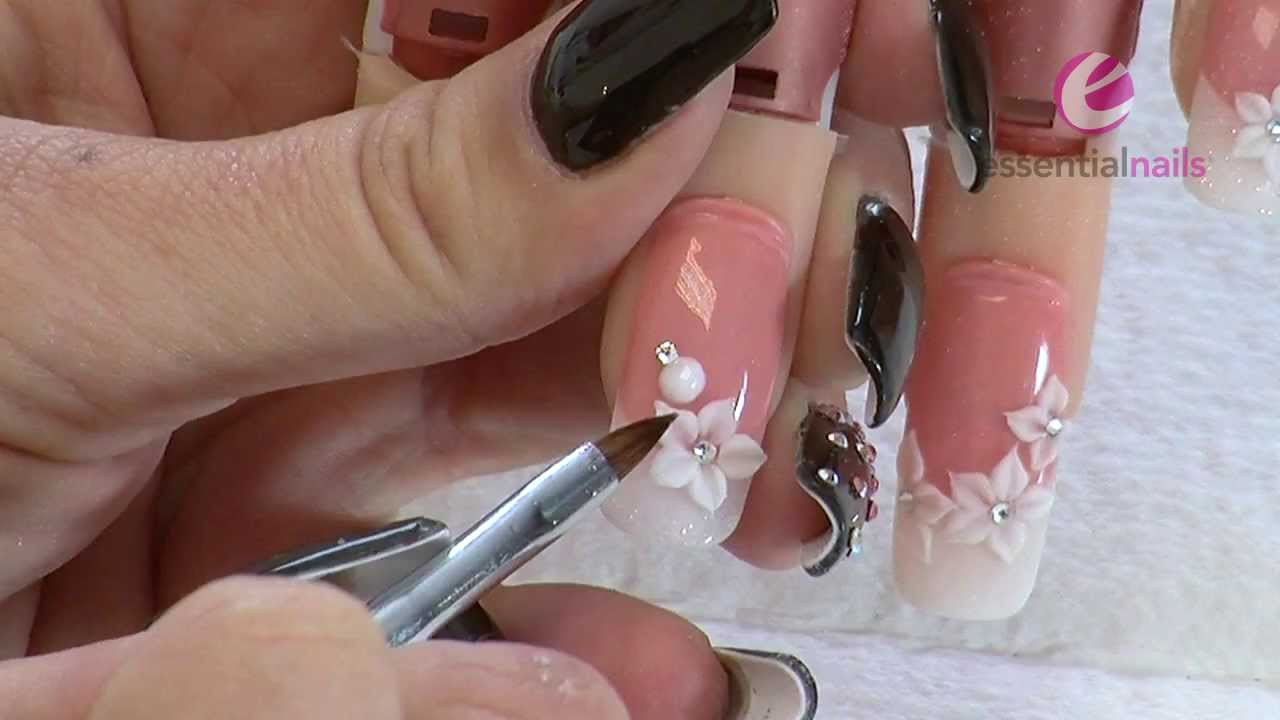 Fake Nails For Wedding
 Kerry Benson Wedding Flowers Acrylic Nail Art Tutorial