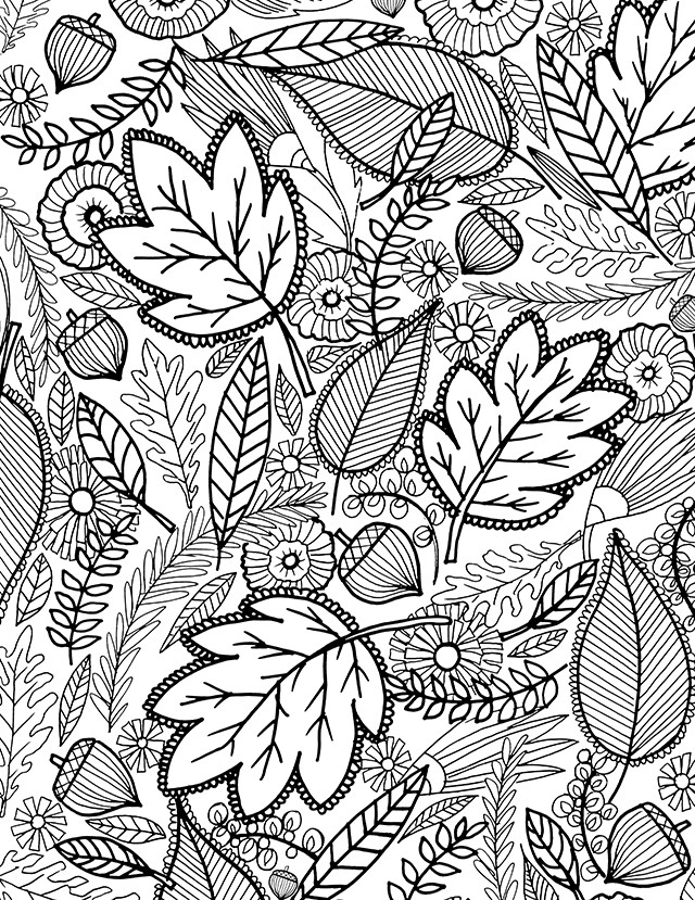 Fall Coloring Pages Adults
 alisaburke a FALL coloring page for you
