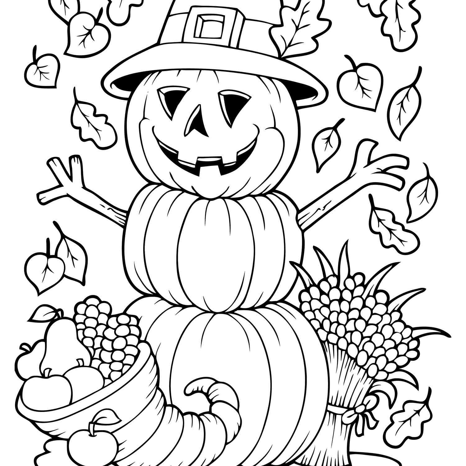 Fall Coloring Pages Free Printable
 Free Autumn and Fall Coloring Pages