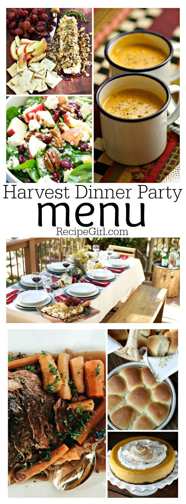 Fall Dinner Party Menu
 Harvest Dinner Party Menu
