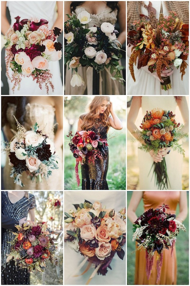 Fall Flowers For Weddings
 25 Stunningly Gorgeous Fall Bouquets for Autumn Brides