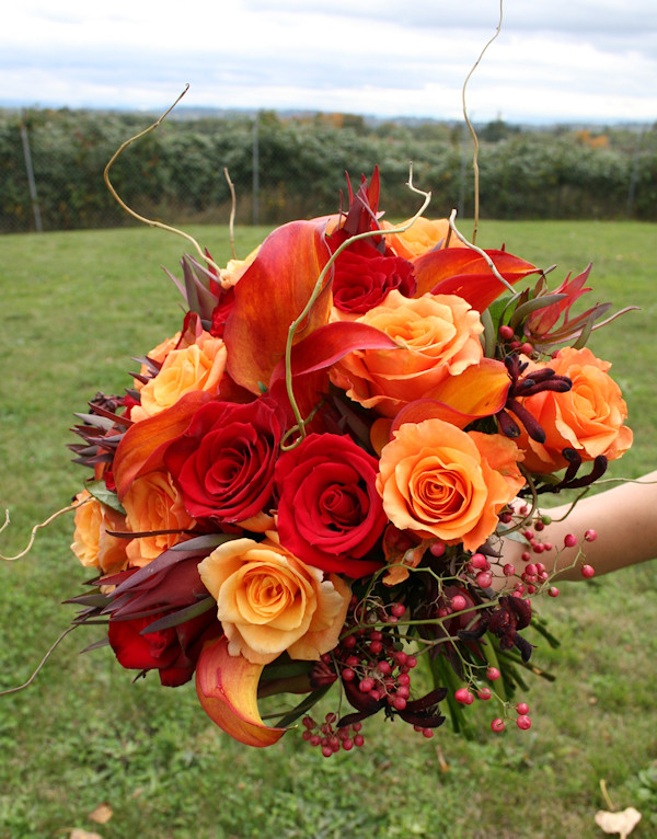 Fall Flowers For Weddings
 Orange Bridal Bouquets Bitsy Bride