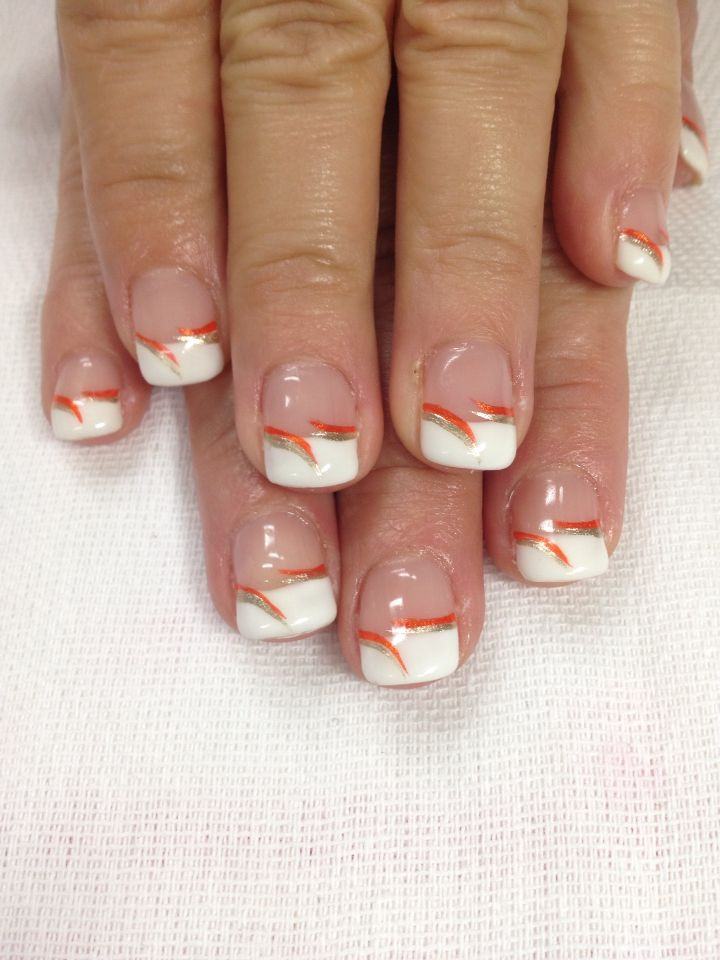 Fall French Nail Designs
 Fall French gel nails All done with non toxic and